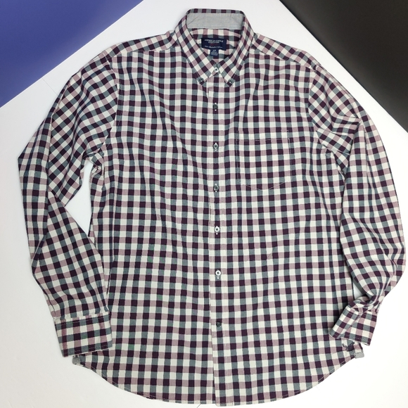 American Eagle Button Down Shirt Prep Fit Large - Picture 2 of 6